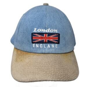 London England Slideback Baseball Cap Blue One Size Adjustable Embroidered